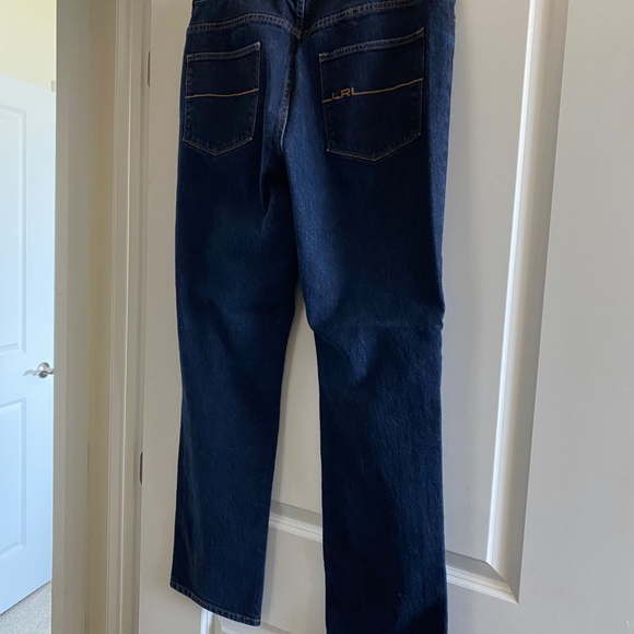 Ralph Lauren Dark Blue Denim Jeans Size 14 Classic Straight Worn 3 Times - Picture 2 of 6